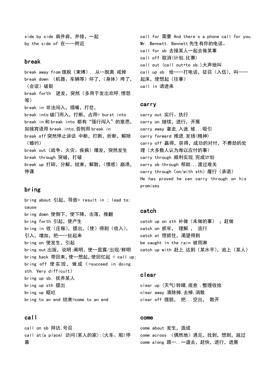 （精选）固定搭配及常用词组_第2页