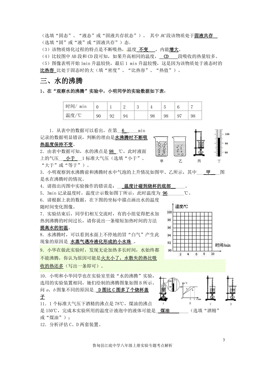 新人教版八年级物理实验考点归纳[汇编]_第3页