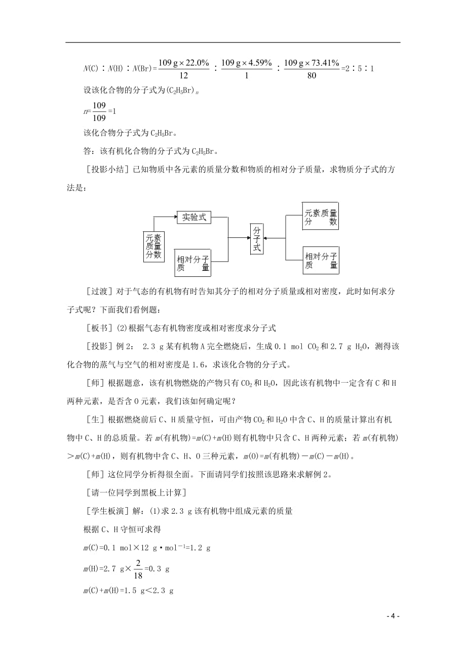 2012高考化学 14 有机物分子式和结构式的确定复习资料_第4页