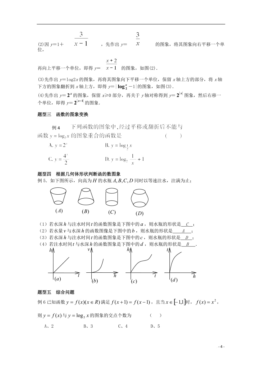 2012届高考数学一轮复习 3.4 函数的图像与图像变换教案 新课标_第4页