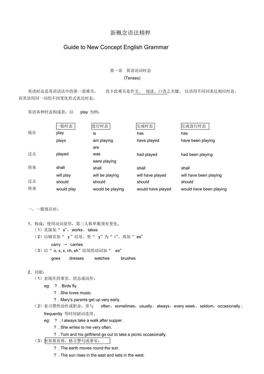 新概念英语语法大全_第1页