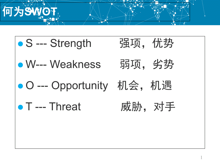 职业生涯规划之SWOT分析课件_第1页