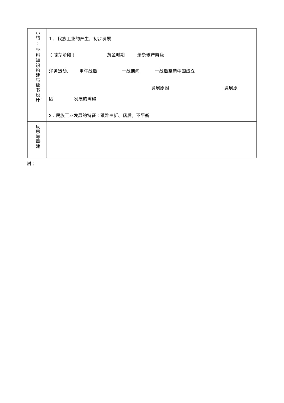 八年级历史上册《第19课中国近代民族工业的发展》教案新人教版_第3页