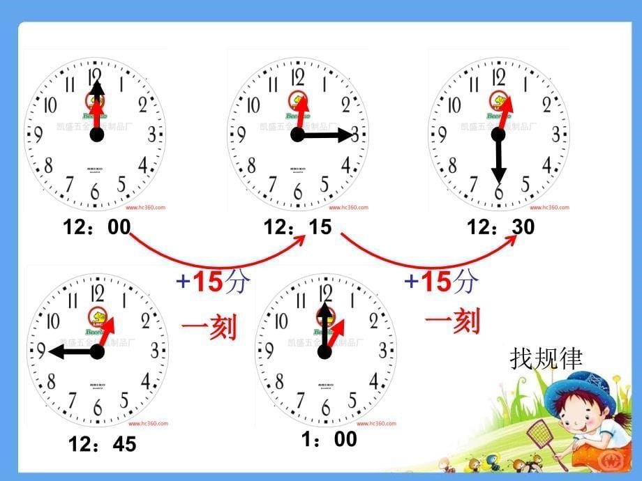  小学数学二年级上册认识时间练习课3_第5页