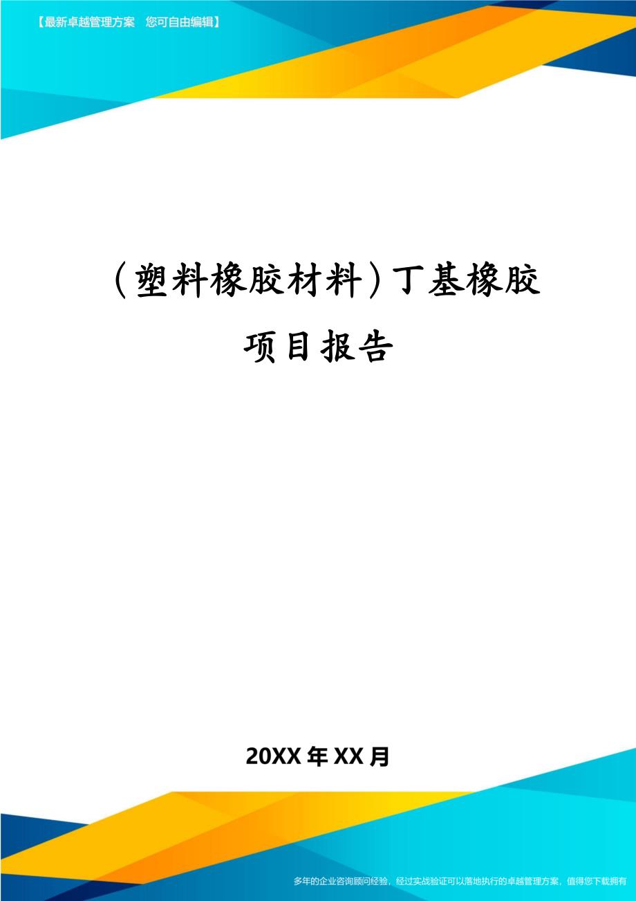 塑料橡胶材料丁基橡胶项目报告_第1页