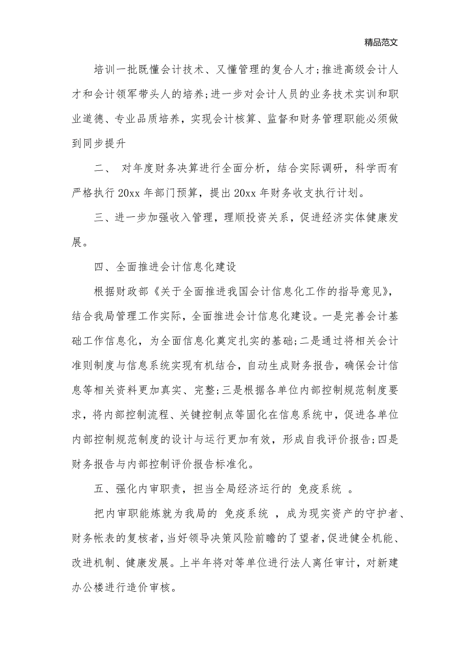 2020公司财务个人的工作计划_财务工作计划__第2页