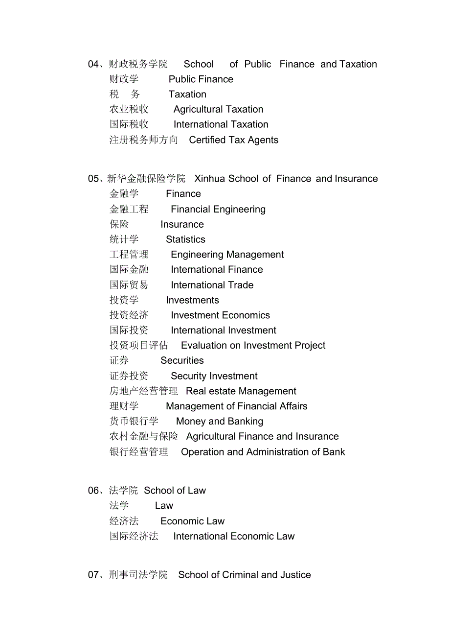 4155编号中南财经政法大学证书翻译用词_第2页