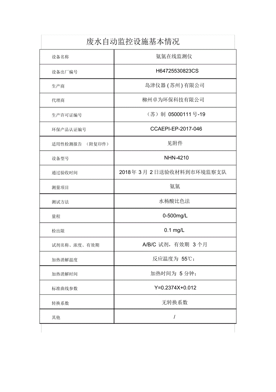 3661编号污染源自动监控设施备案登记表废水_第4页