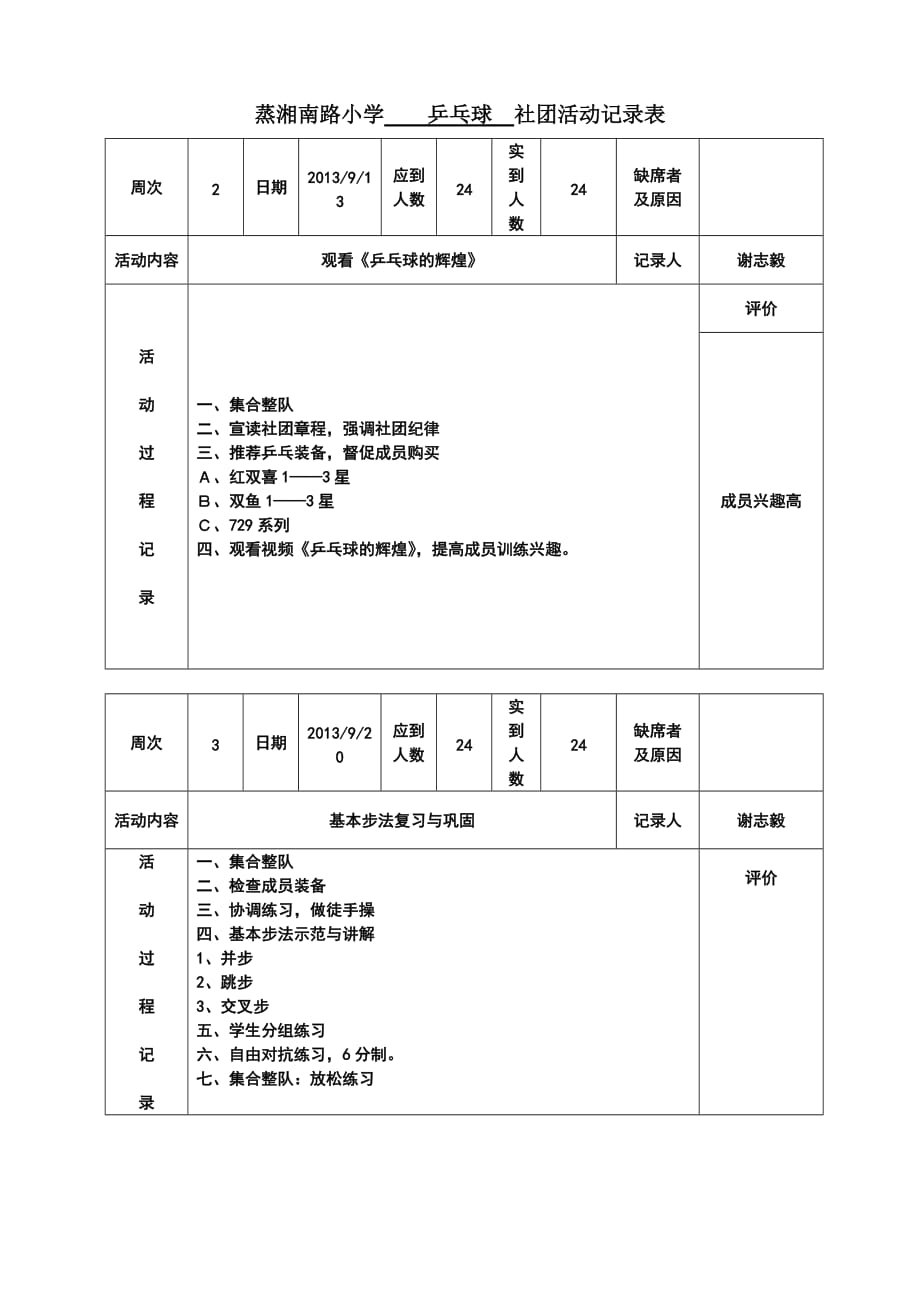 乒乓社团记录详表doc_第1页