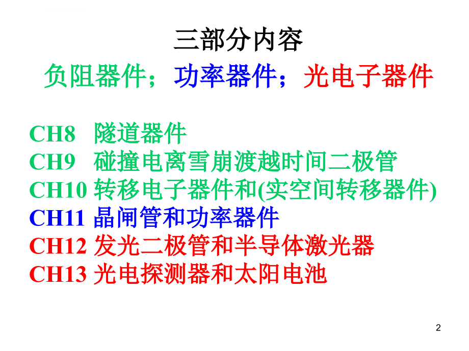 半导体器件物理-负阻器件功率器件光电器件ppt课件_第2页