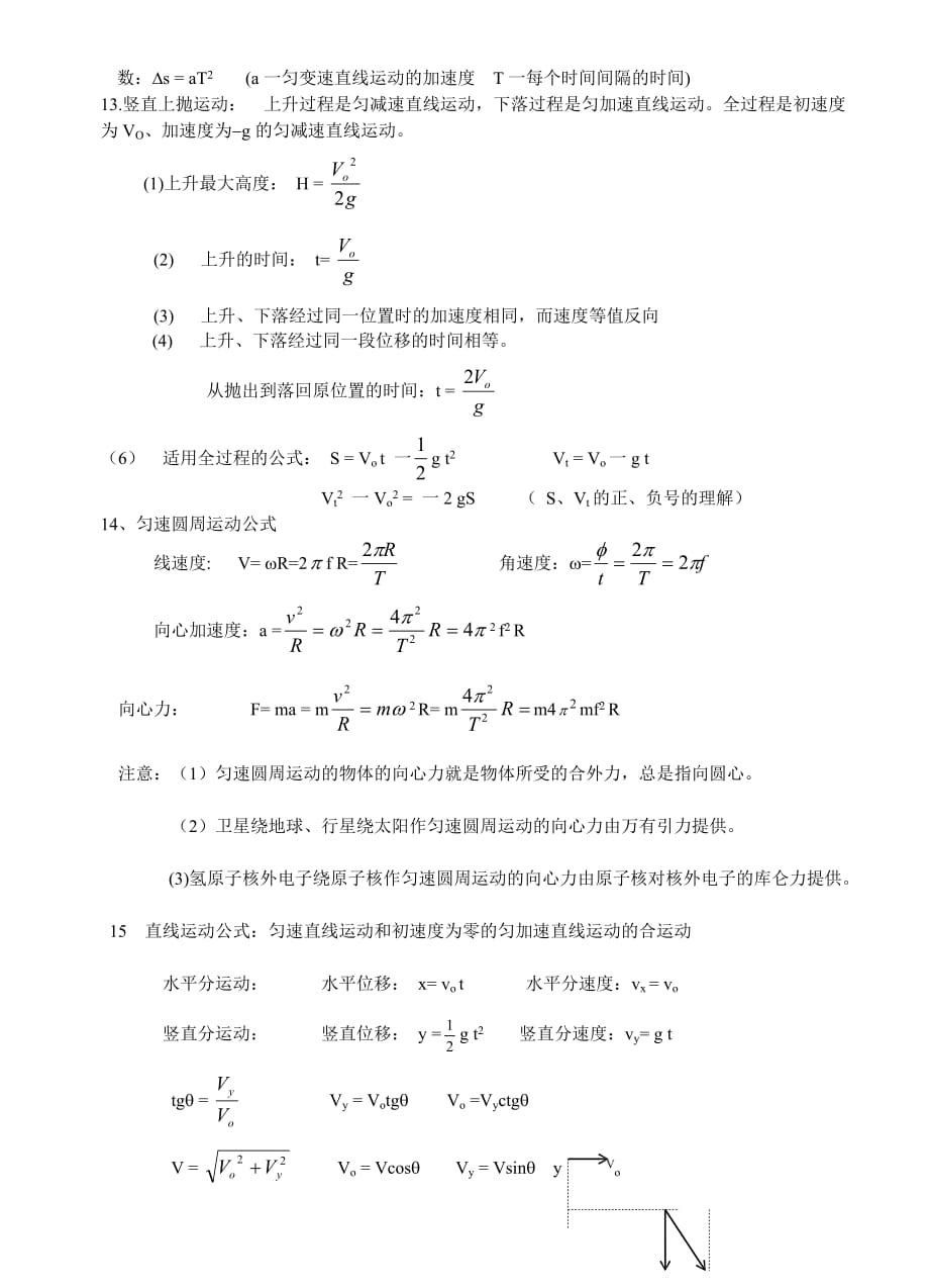 最新高考物理公式大全总结归纳整理_第3页