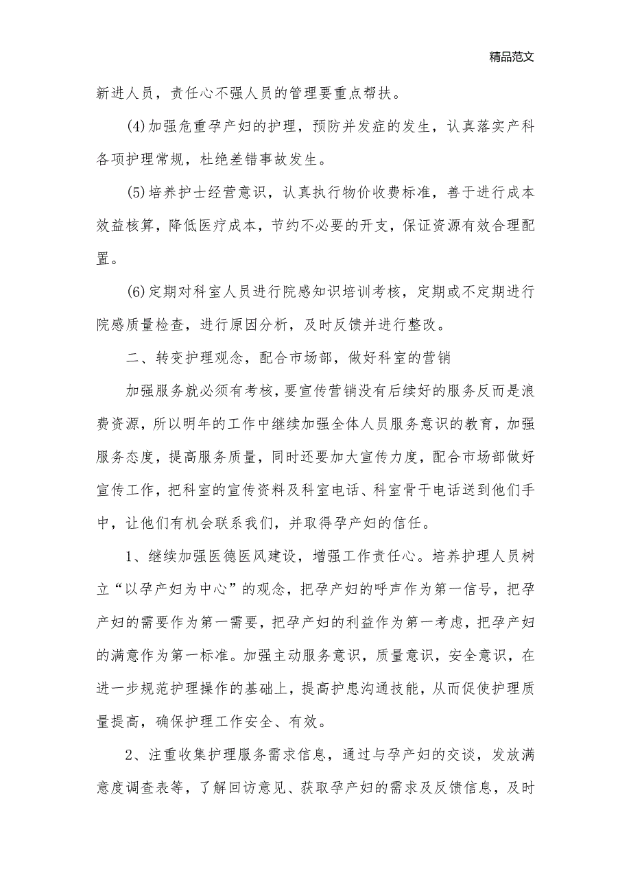 妇产科护理工作计划范本2020_护理工作计划__第2页