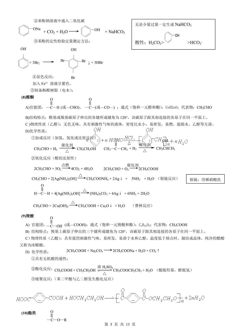 有机化学知识点归纳(全)（可编辑）_第5页