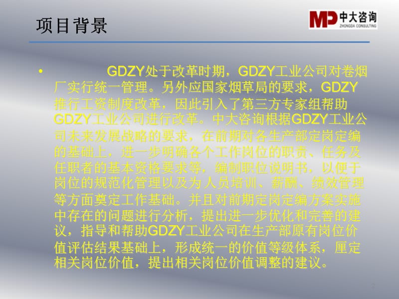 GDZY工业公司岗位管理项目PPT幻灯片_第2页