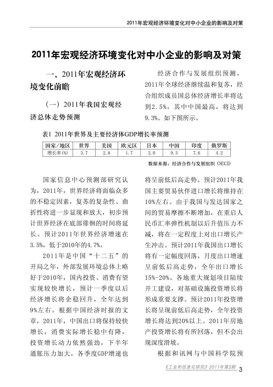 2011年宏观经济环境变化对中小企业的影响及对策_第5页