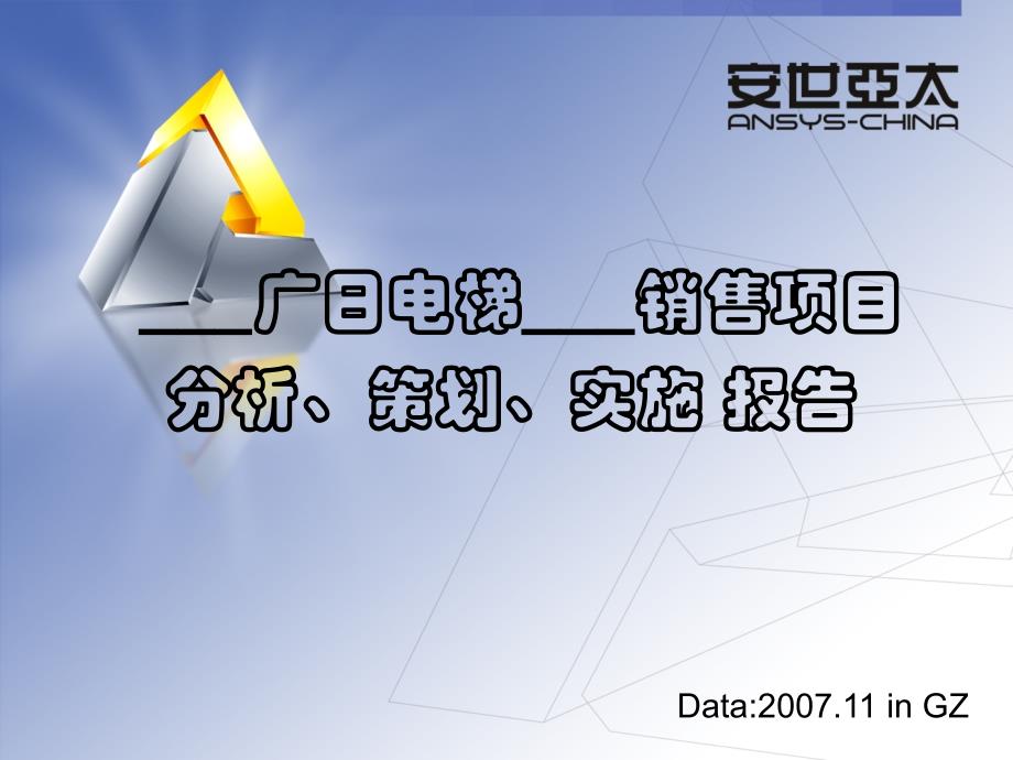 销售项目分析策划实施报告_第1页