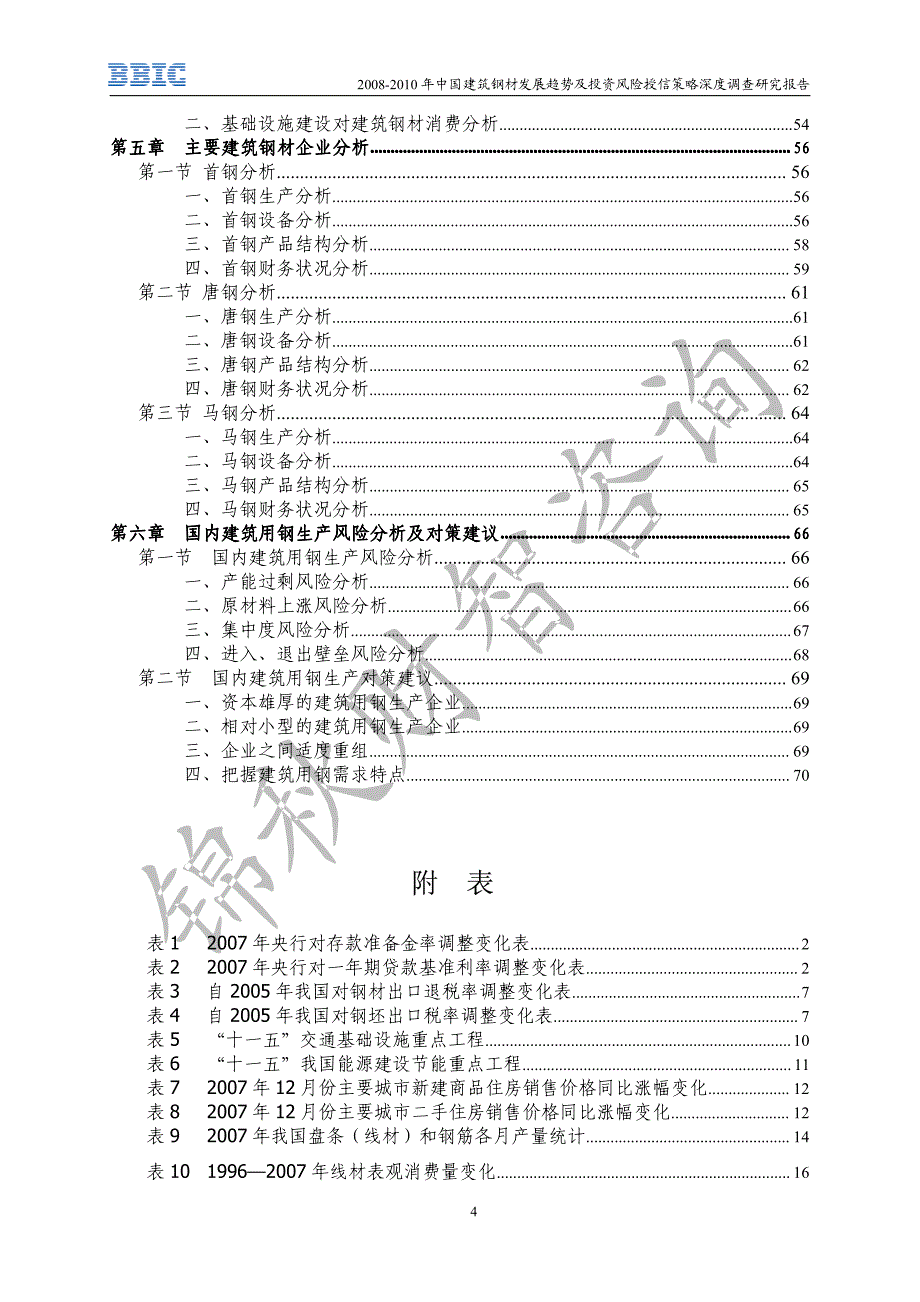 2008-2010年中国建筑钢材发展趋势及投资风险授信策略深度调查研究报告_第4页