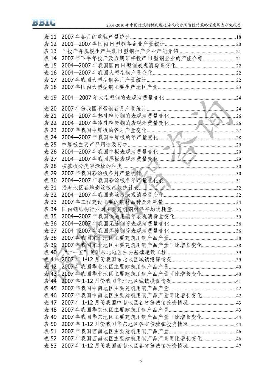 2008-2010年中国建筑钢材发展趋势及投资风险授信策略深度调查研究报告_第5页