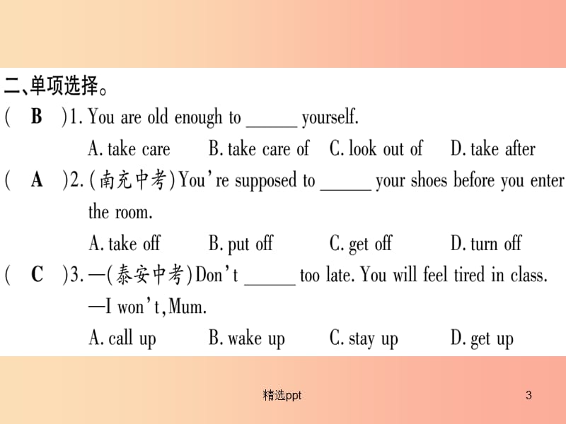 广西2019秋九年级英语下册 Module 1 Travel Unit 2 It’s a long story习题课件 外研版(1)_第3页