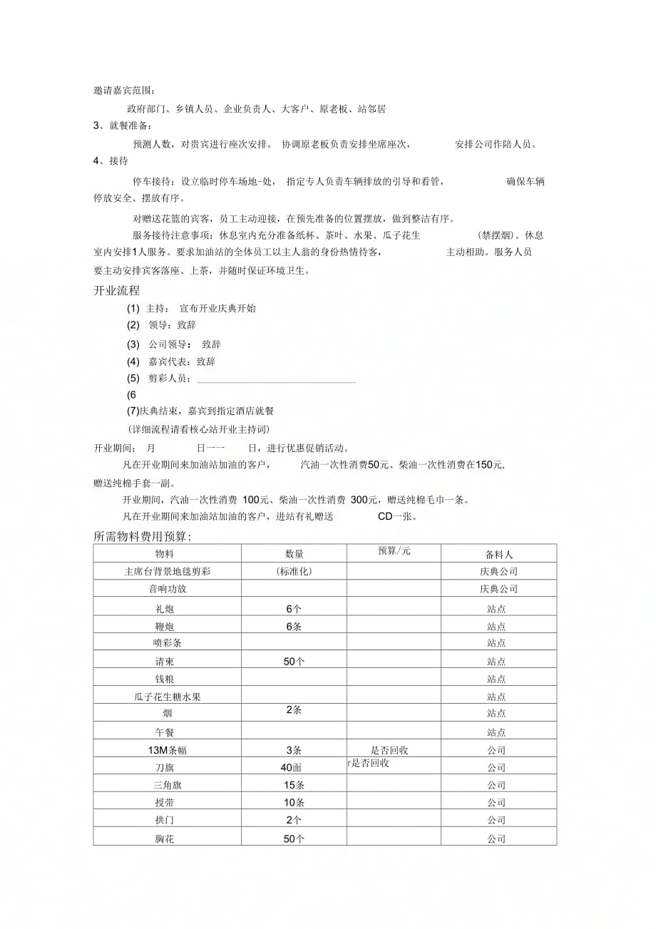 加油站点开业方案_第2页