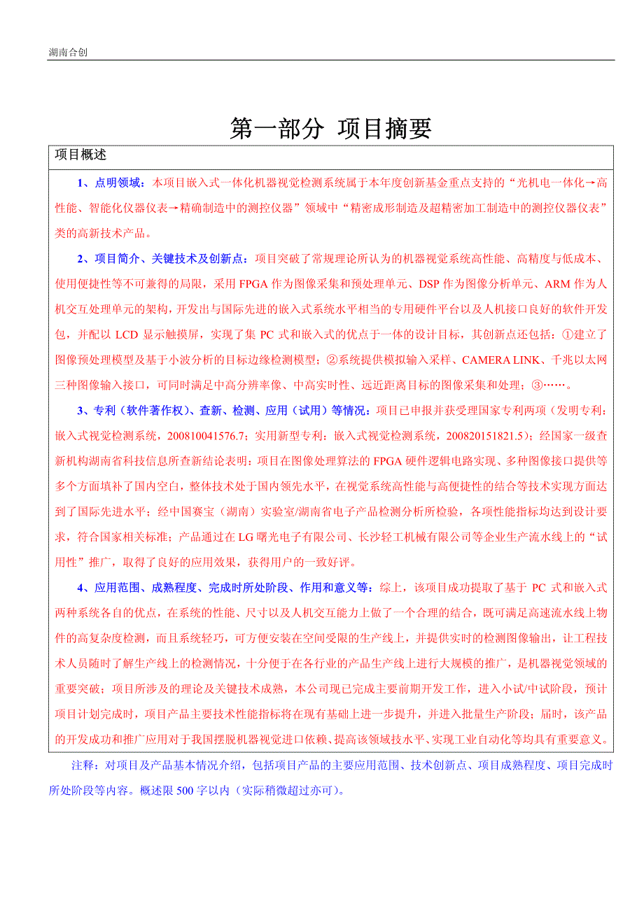 创新基金可行性报告模板_第1页