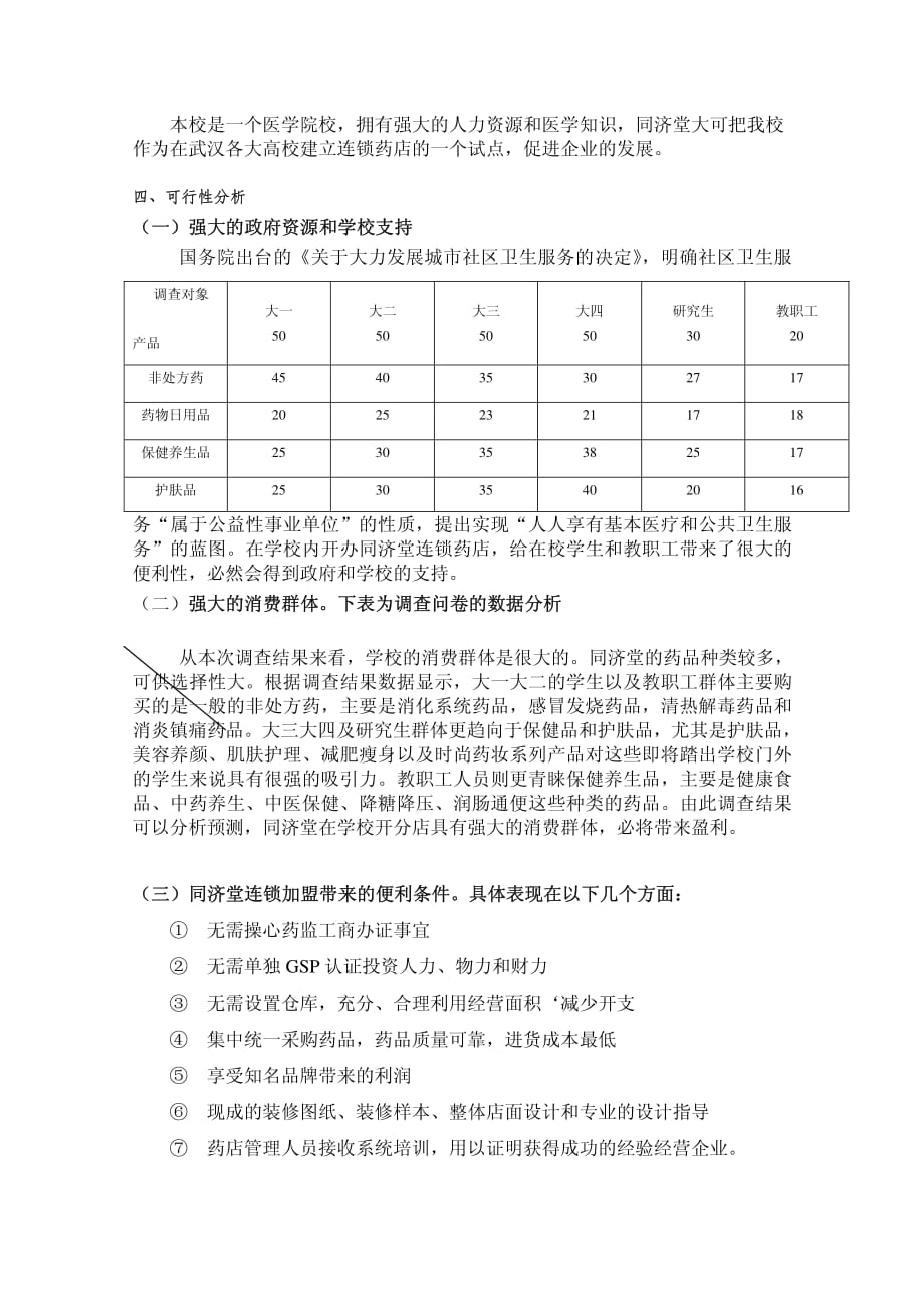 关于建立同济堂连锁药店的可行性分析报告_第2页