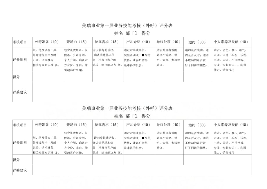 外呼技能考核表_第4页