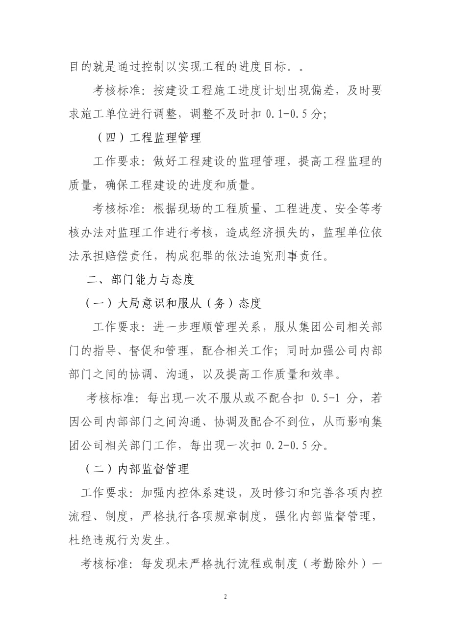 公司各部门目标责任书_第2页