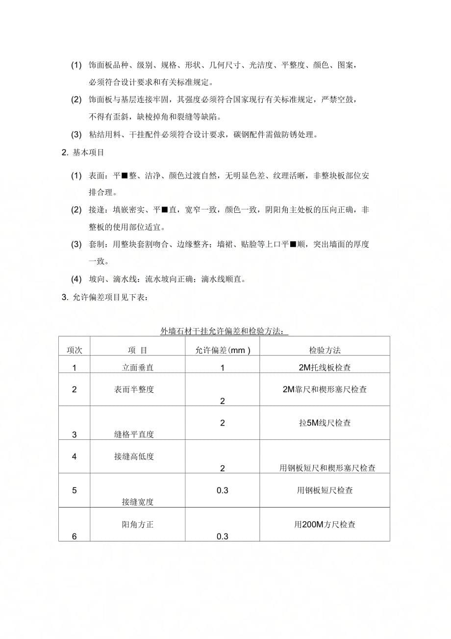 外墙石材干挂工程施工专项方案说课材料_第5页