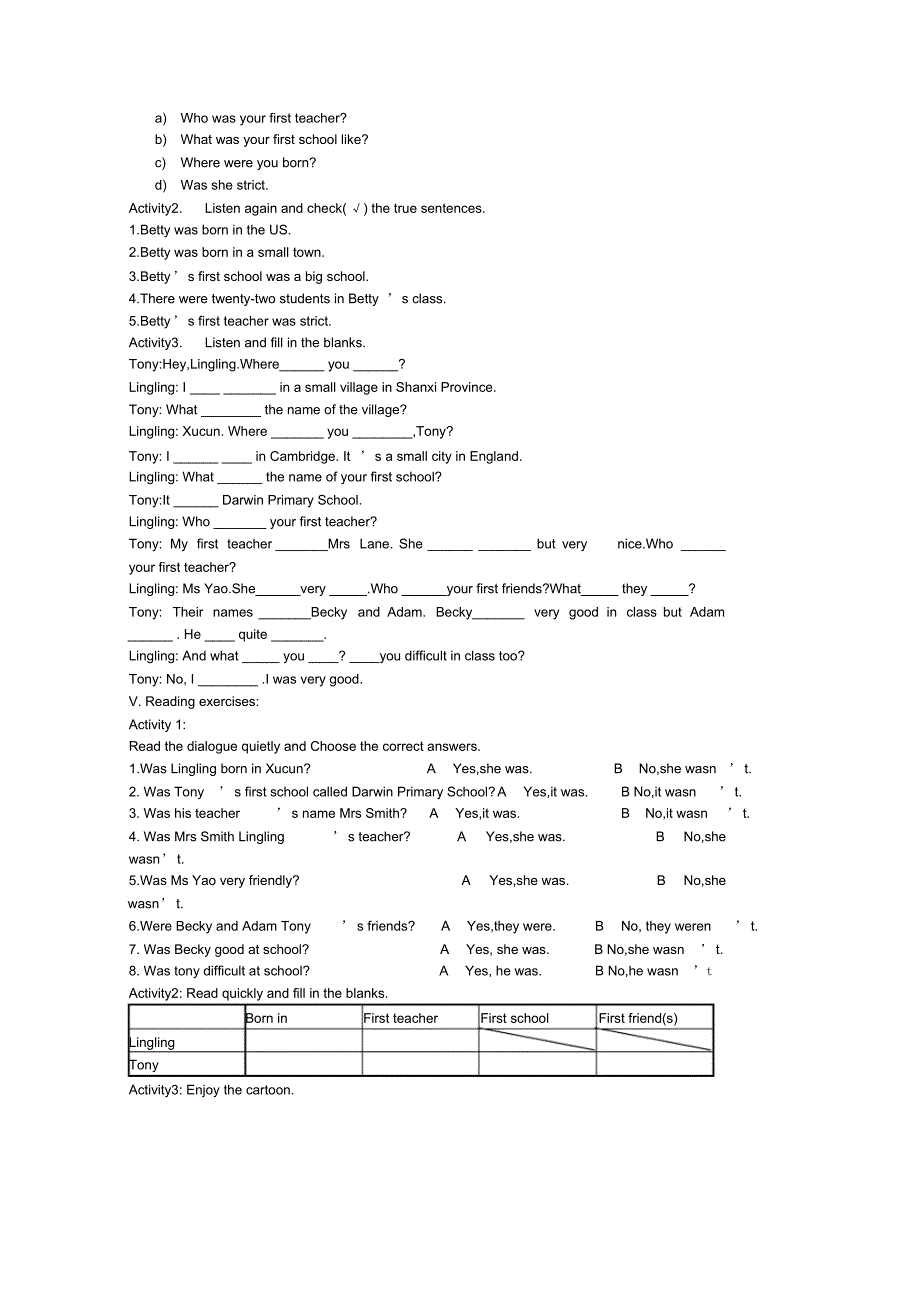 Removed_徐英优秀教案设计初一英语Module7Mypastlife_第3页