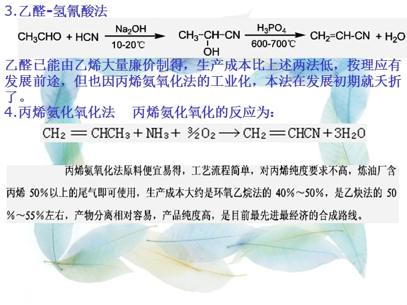 丙烯腈的制备方法ppt课件_第2页