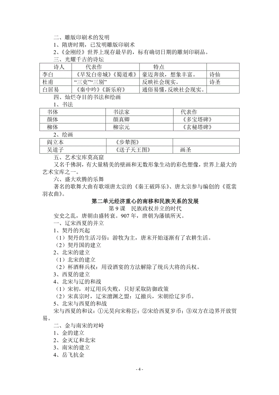 人教版七年级历史下册复习提纲(全套)（2020年10月整理）.pdf_第4页