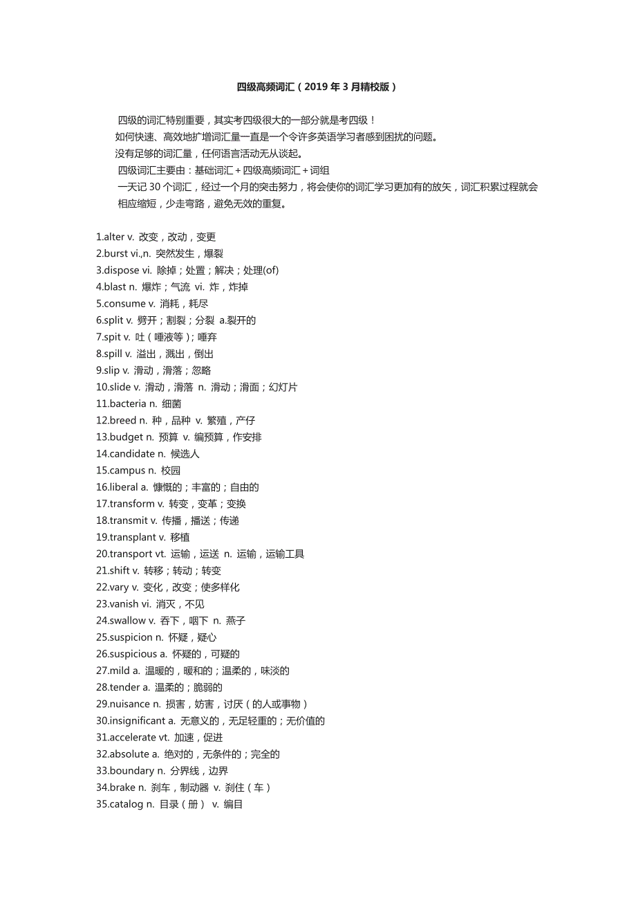 2021-大学英语四级高频词汇(精校版) (2)修订_第1页