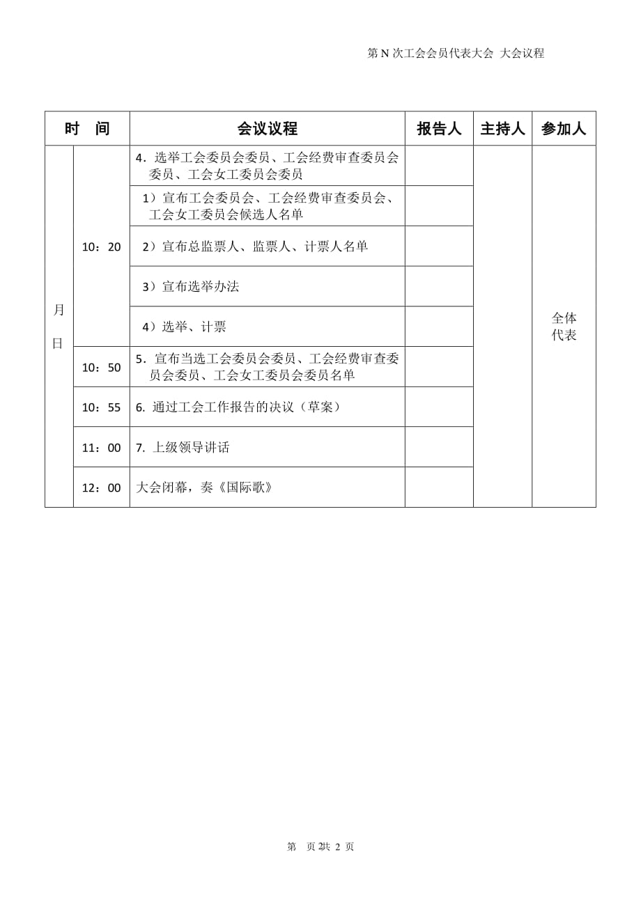 工会会员代表大会议程（2020年10月整理）.pdf_第2页