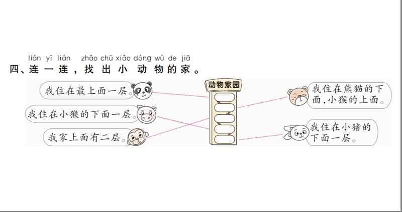 最新人教版 一年级上册数学习题课件-2 位置 第1课时_第5页