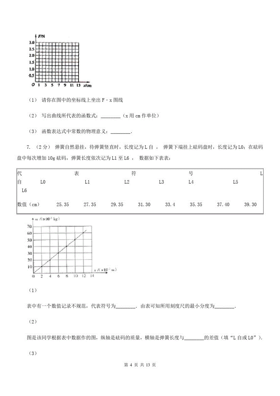 2020年高考物理一轮复习：09实验：探究弹力与弹簧伸长的关系_第4页