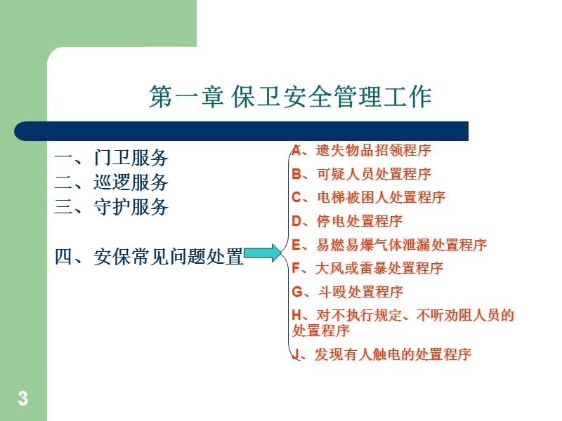 保安管理服务安保工作及消防安全培训PPT幻灯片_第3页