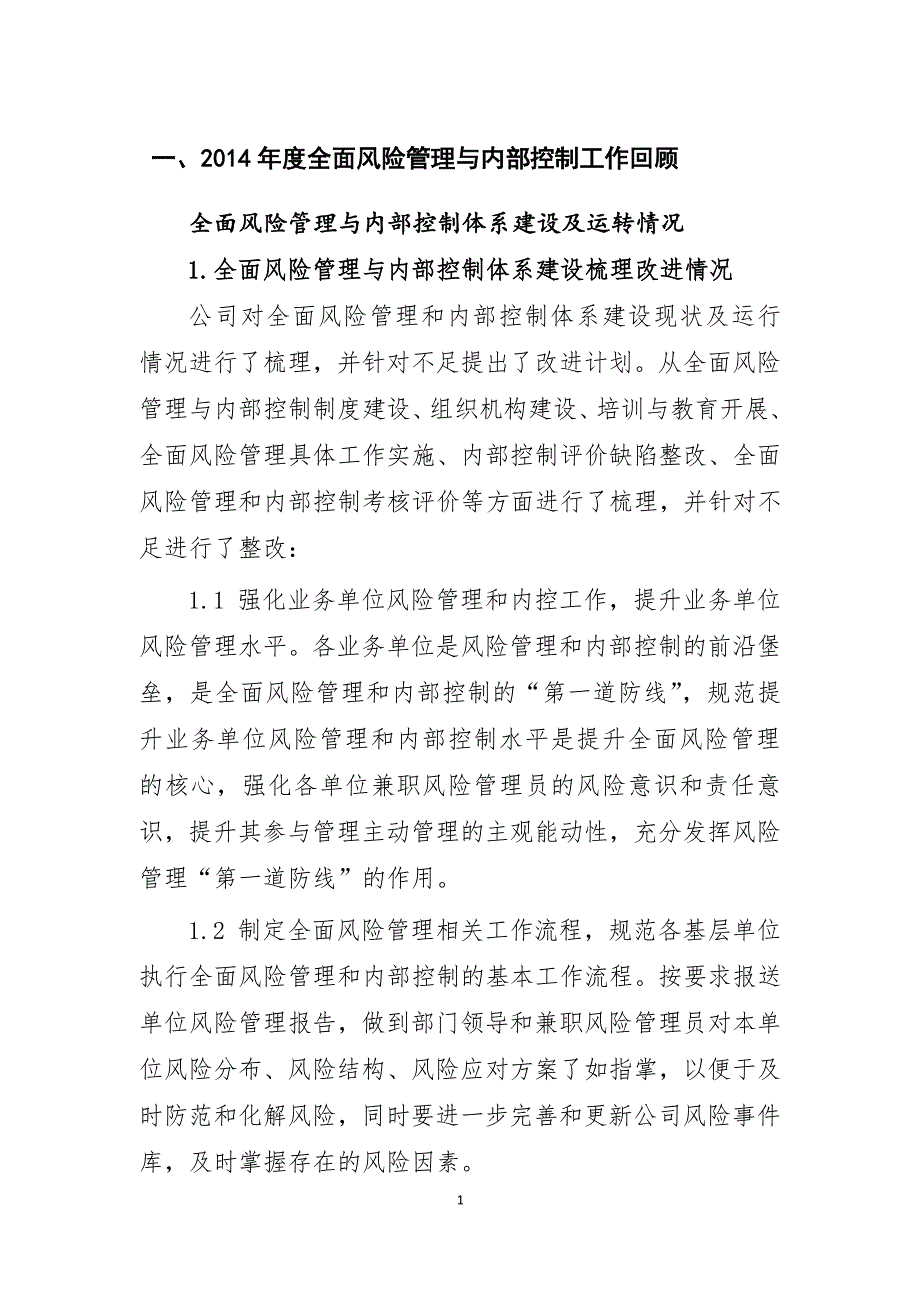 风险管理报告 (2)（2020年10月整理）.pdf_第1页