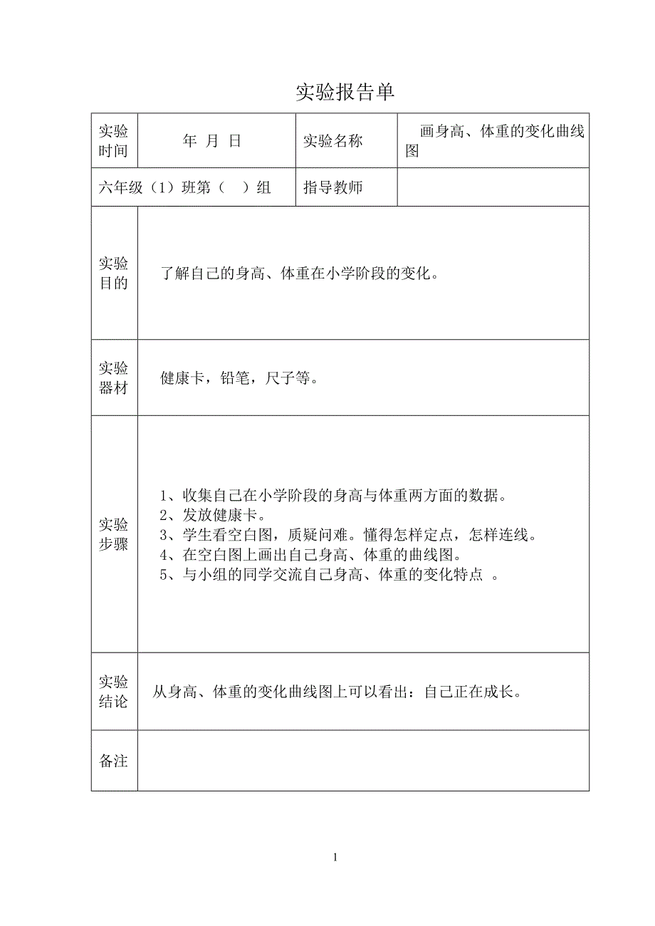 2020年整理六年级下册科学实验报告.docx_第1页