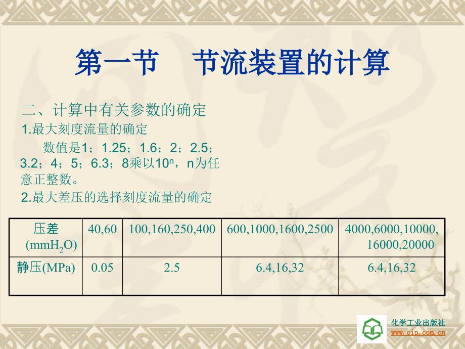 第十一章_节流装置调节阀与差压液位计的计算ppt课件_第4页