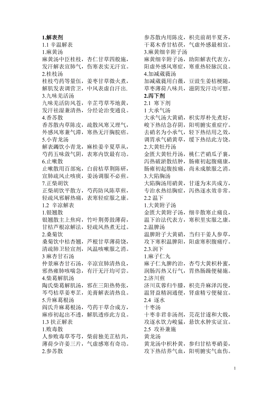 七版方剂学方歌(打印版)-新修订_第1页