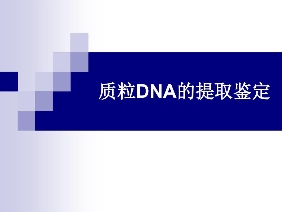 质粒DNA的提取鉴定ppt课件_第1页