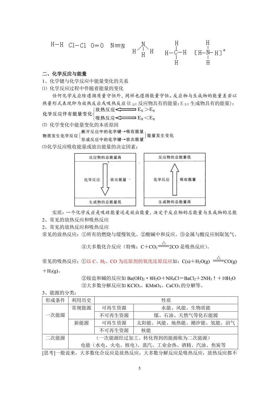 高一化学必修二知识点总结归纳总复习提纲（2020年10月整理）.pdf_第5页