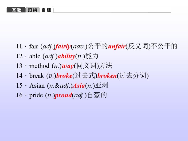 2015外研版中考英语第20讲九年级上册 Modules 7～8总复习优秀PPT课件_第4页