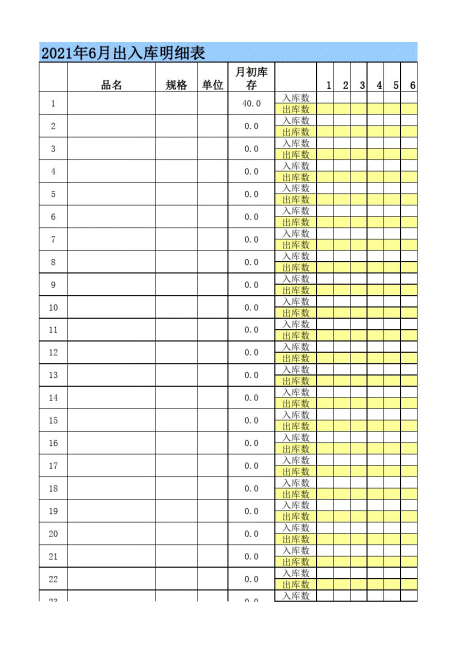 仓库保管出入库明细表新修订_第1页