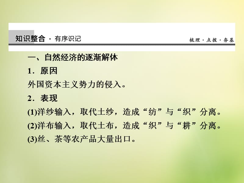 2016届高考历史一轮复习 第19讲 近代中国经济结构的变动与课件重点_第4页