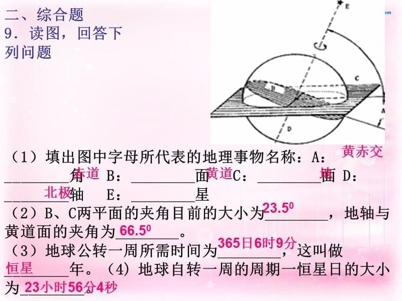 高中地理13地球运动特征课件湘教版必修_第5页