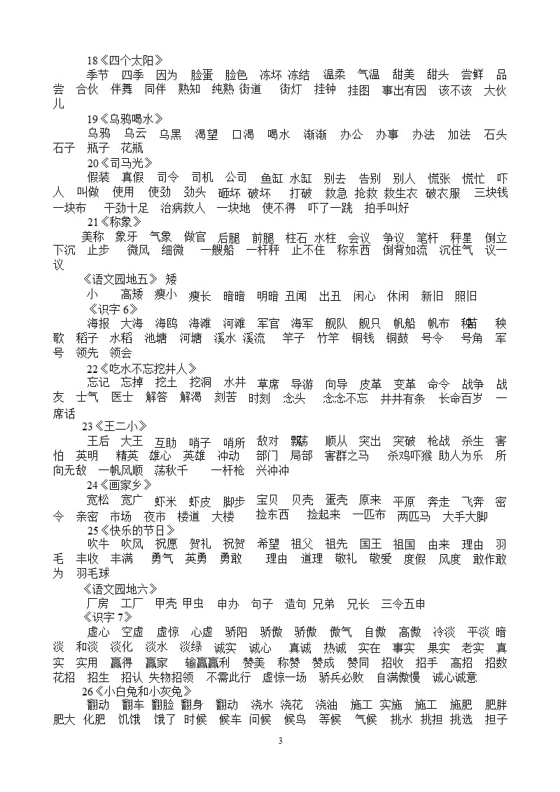 人教版一年级下册语文词语表（2020年10月整理）.pptx_第3页