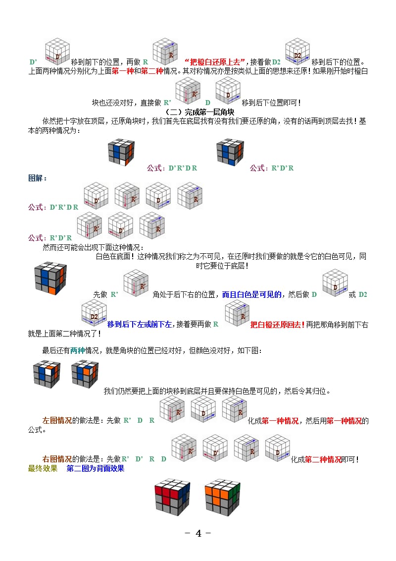 三阶魔方公式详细图解（2020年10月整理）.pptx_第4页