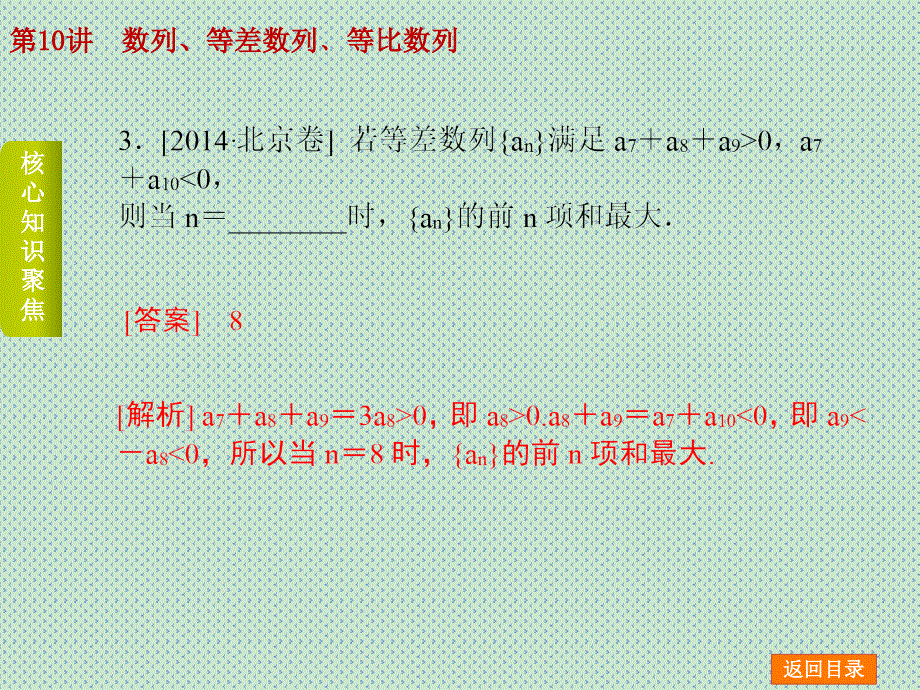 2016高考数学(理)二轮复习专题课件专题10数列、等差数列、等比数列(四川专版)_第4页